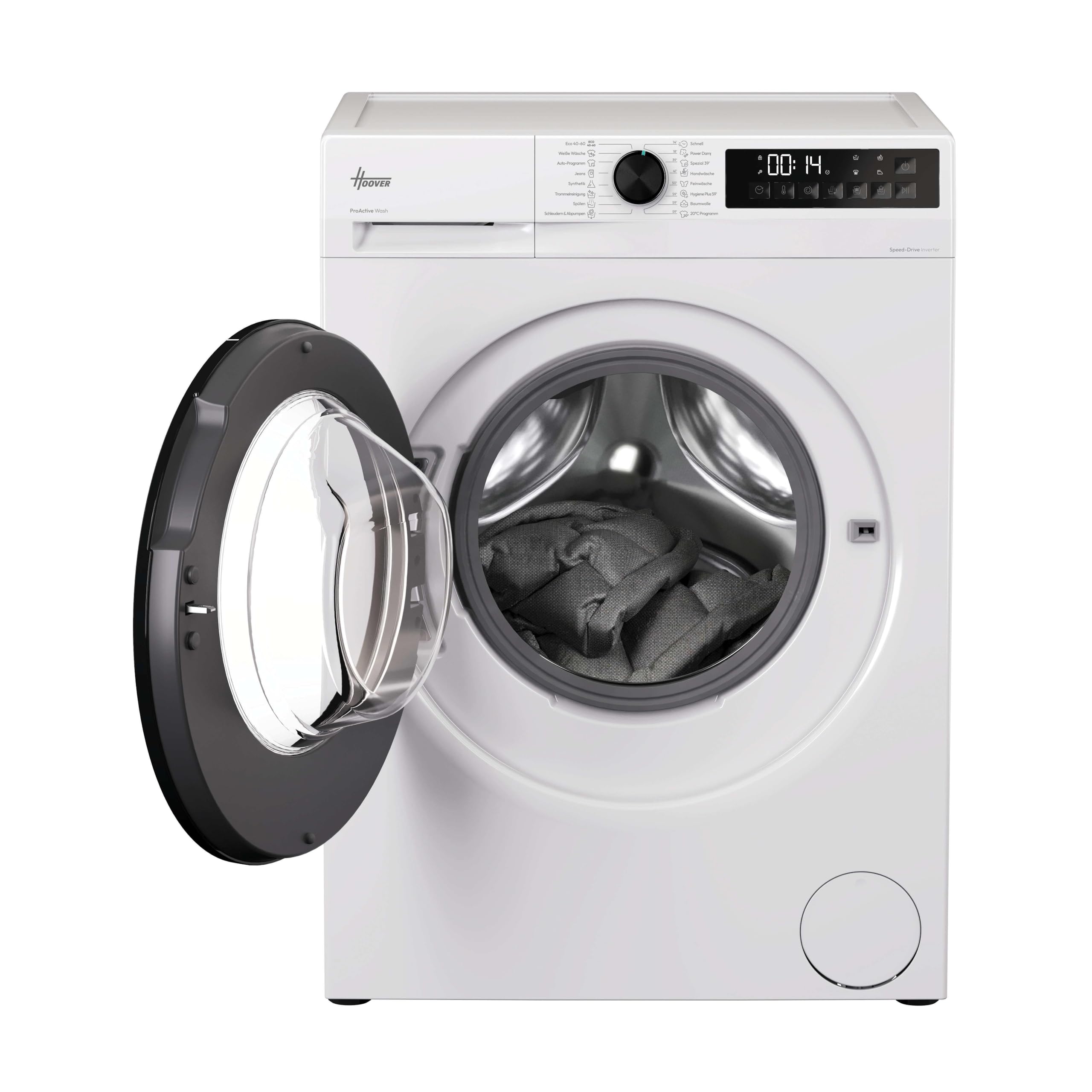 Hoover Frontlader Waschmaschine 8kg HGDQ48SB6-84 | A -10%, Pro-Active Wash, Hygiene-Funktionen, Vielseitige Kurzprogramme
