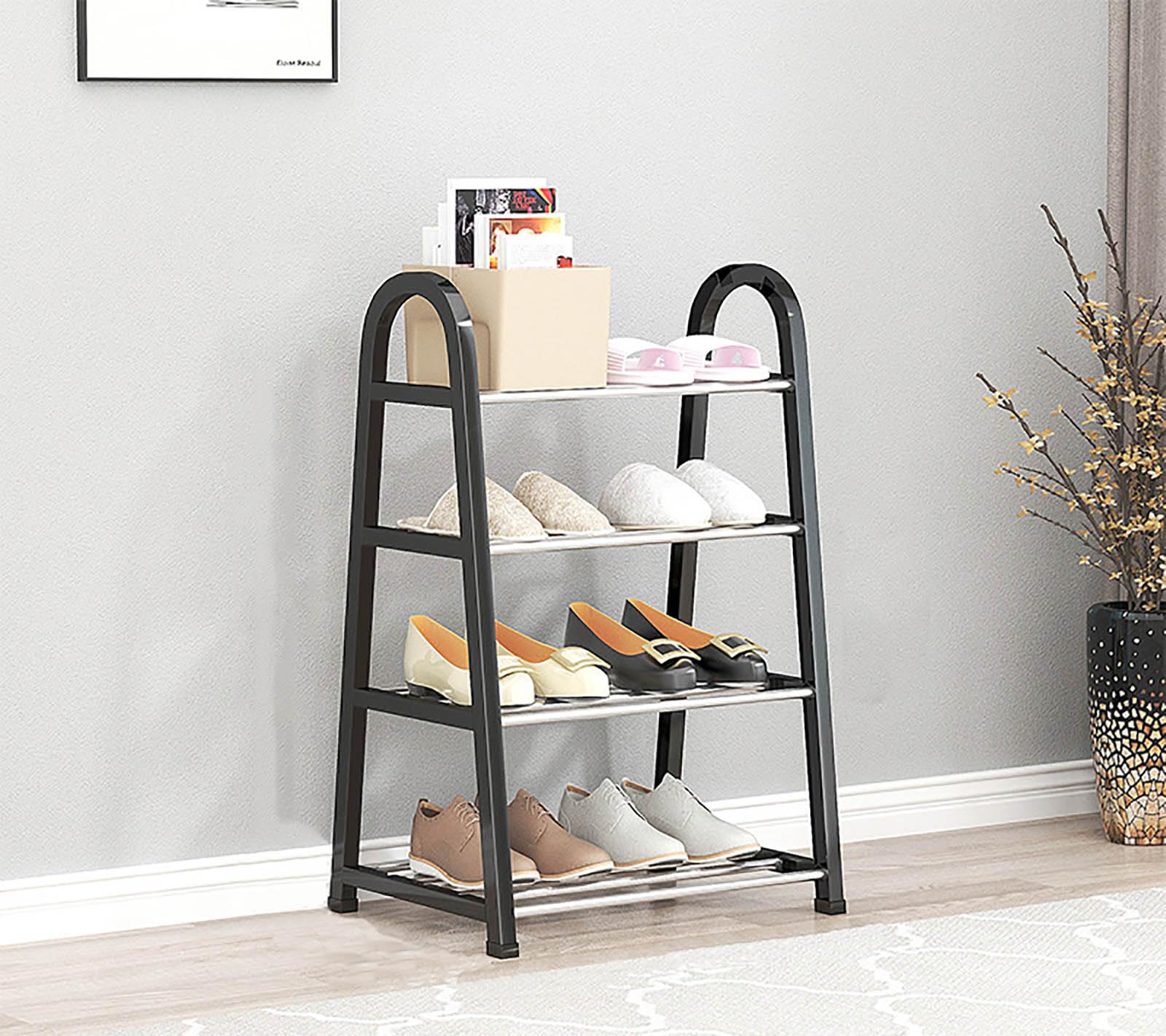 Étagère chaussures plastique pour stopper le désordre de l'entrée