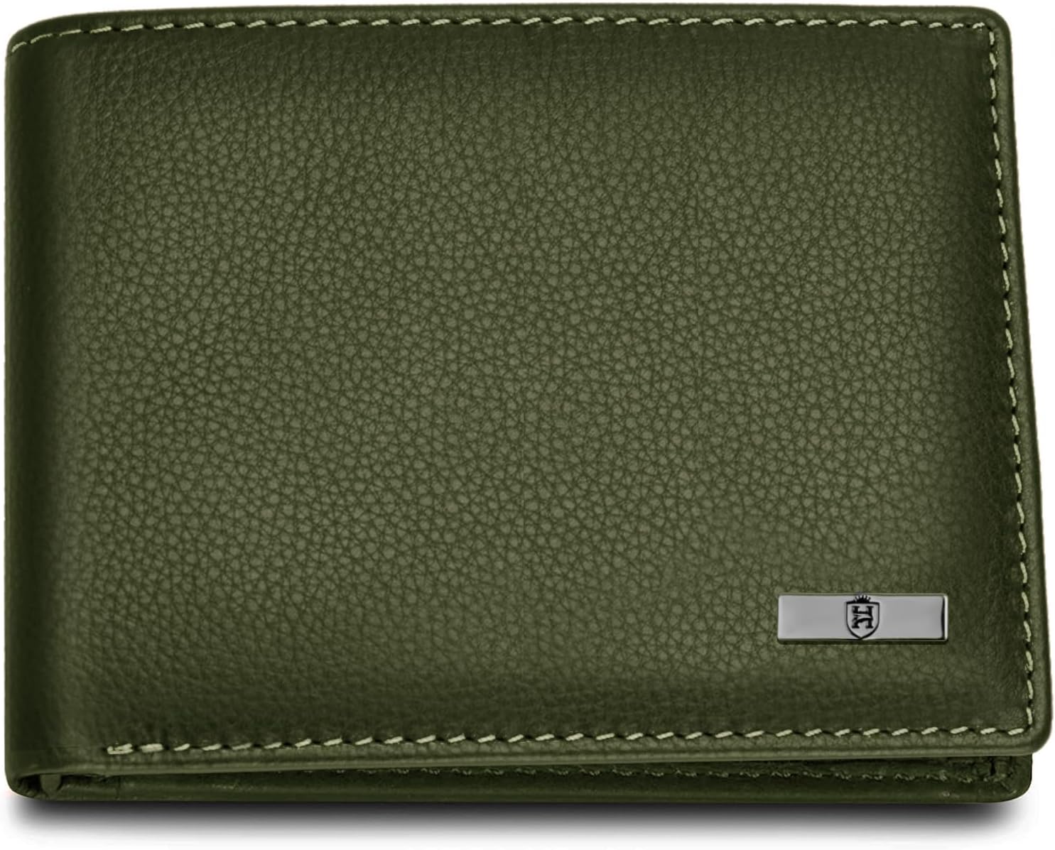 Gift Hamper for Men | Navy Wallet and Brown Belt Mens Combo Gift Set | Leather Wallets for Men BW150, Olive Green, Two Fold Wallet
