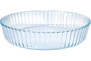 RONDURE Deep Dish Pie Pan Glass 10-Inch for Baking Crust Quiche