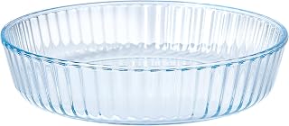 RONDURE Deep Pie Dish for Baking 10-inch Glass Pie Plate Pan Clear - 2.3 Inch Deep - for Oven Baking Crust Quiche and Serving