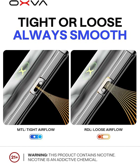 OXVA Xlim Go 2 Pod Kit 30W- 1500mAh Fast-Charging Battery, Adjustable Airflow, 2ml Leak-Resistant Pod, Compatible with Xlim V3 & EZ Pods, MTL & RDL Vaping- Nicotine Free (Metal Blue Kit)
