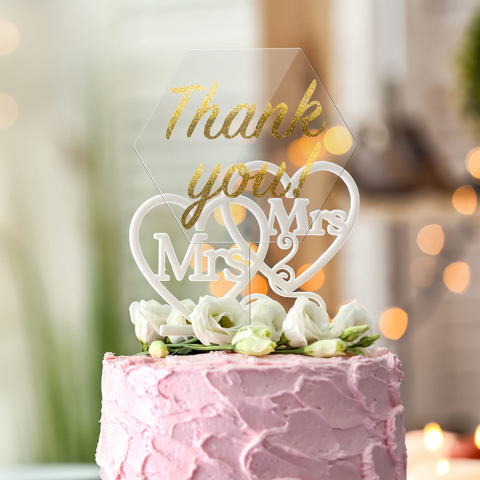 Snapklik.com : Yalikop 2 Pieces Acrylic Cake Topper Blank Clear DIY ...