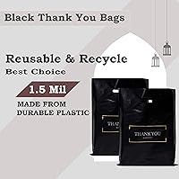 Vista 4 de BISC - Bolsas pequeñas de agradecimiento de plástico, 9 x 12 pulgadas, 65 bolsas de venta al por menor, bolsas de plástico troqueladas, bolsas