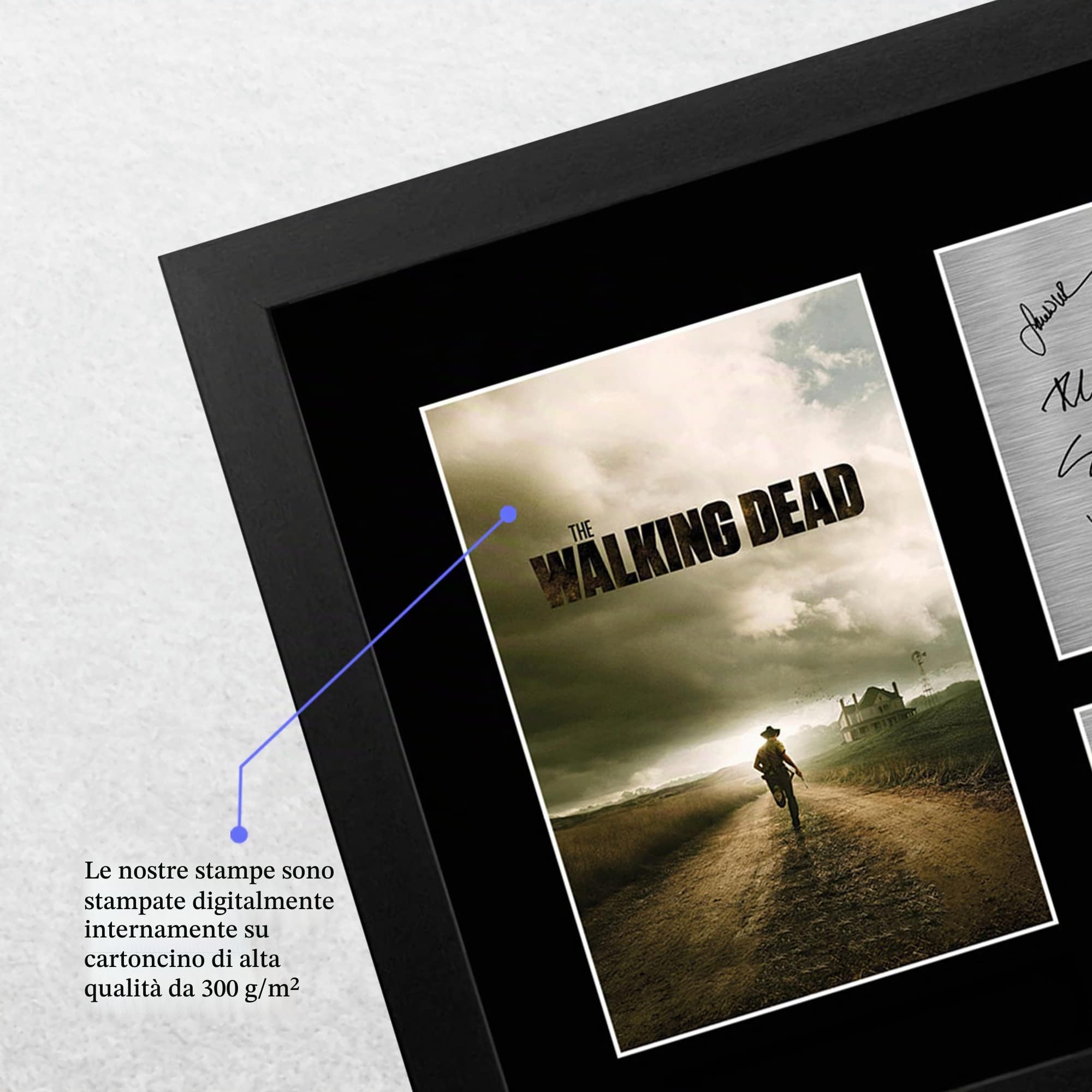 HWC Trading FR A4 The Walking Dead Cast Andrew Lincon, Danai Gurira Regali Stampati Autografo Firmato Immagine Per Programma Televisivo Memorabilia Tifosi - A4 Incorniciato
