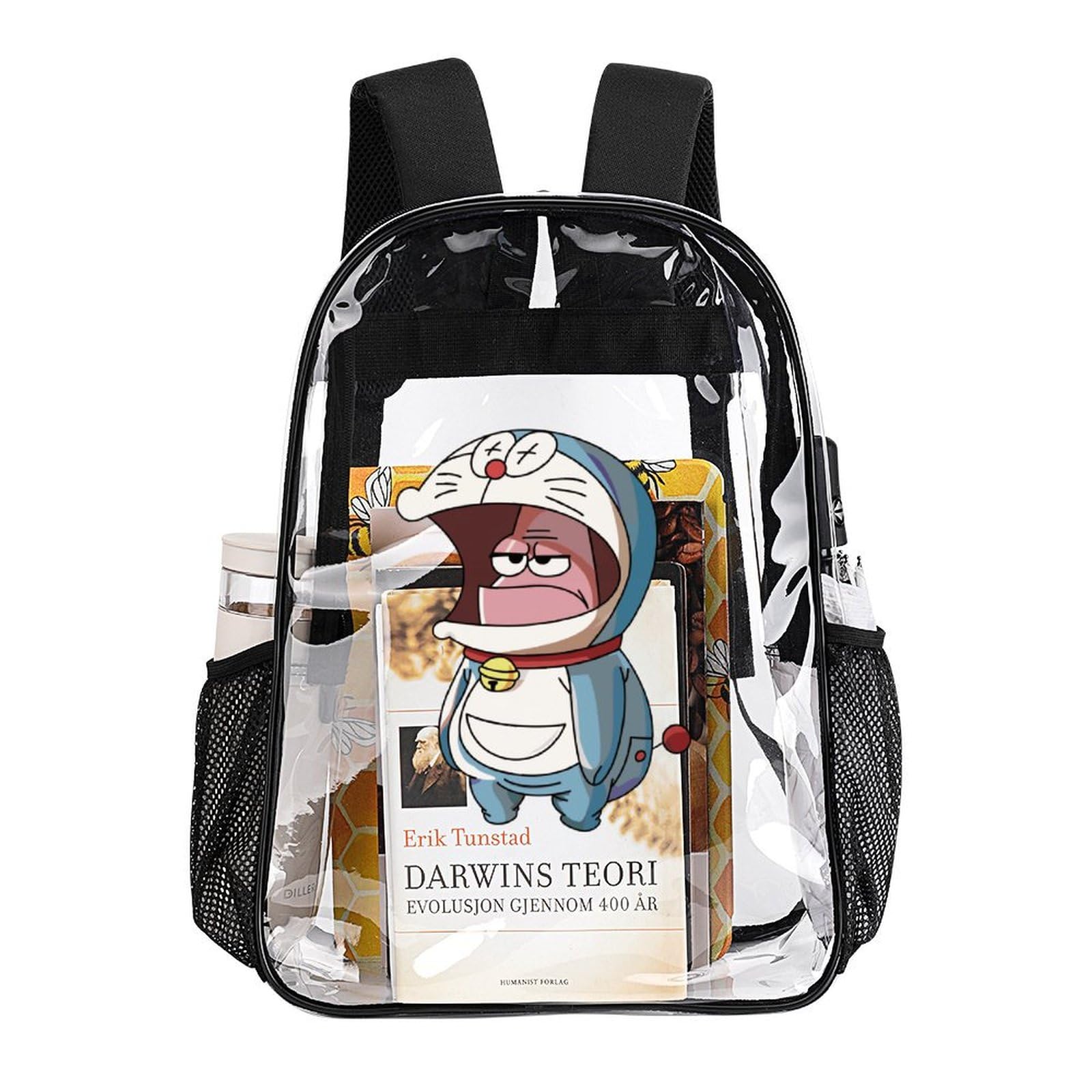 Amazon.co.jp: 面白い スポンジボブ リュック クリアバッグ 透明バッグ 
