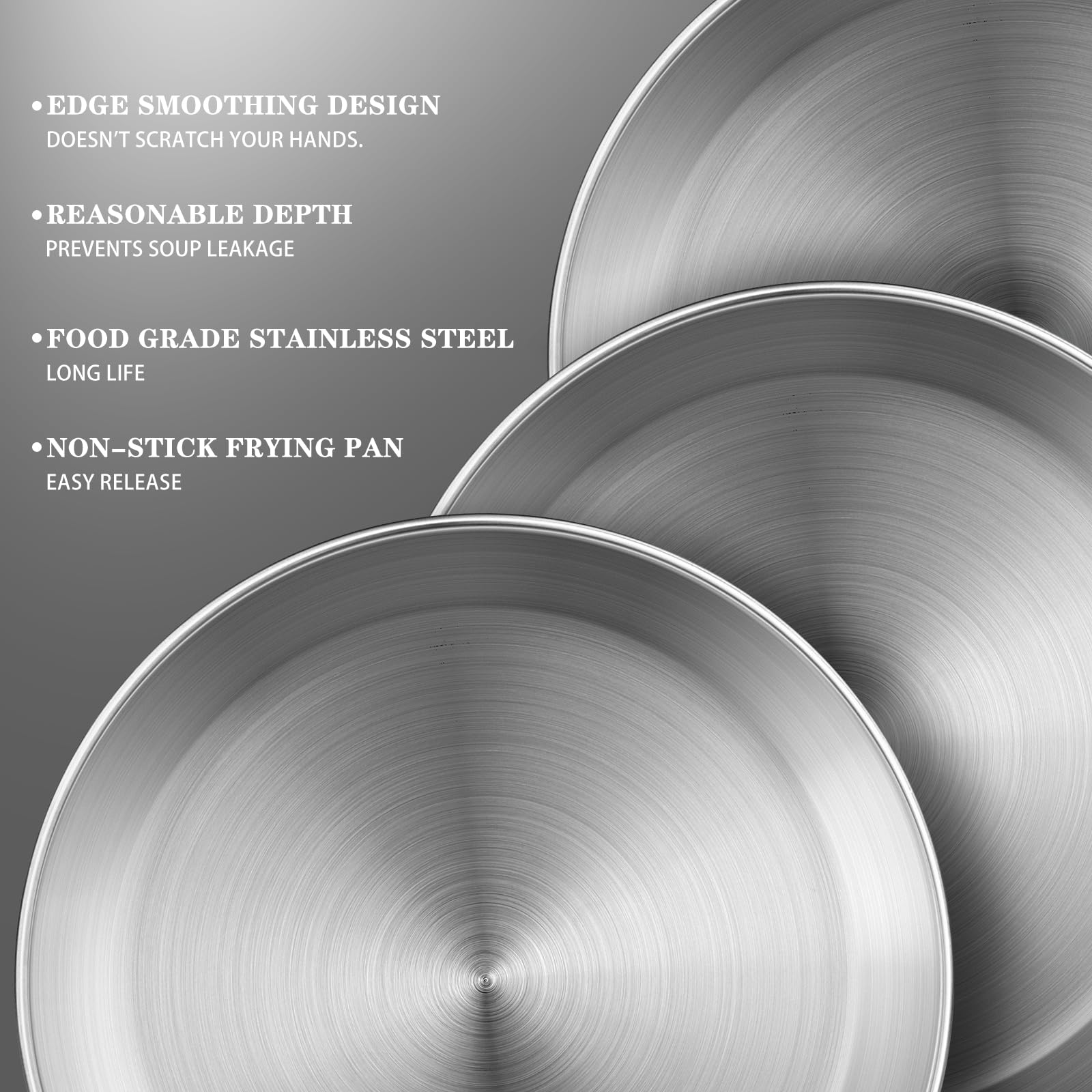 YEUIKERR 8-Pack 12 Inch Stainless Steel Pizza Pans – Round Baking Trays For Oven, Restaurant & Home Kitchen - View #5