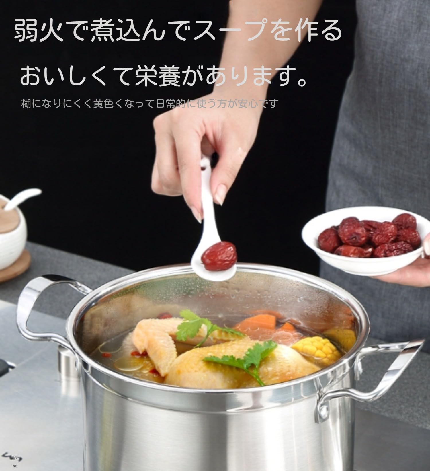 Amazon｜鍋・フライパン 両手鍋 キャセロール・鍋 深鍋 ステンレス製