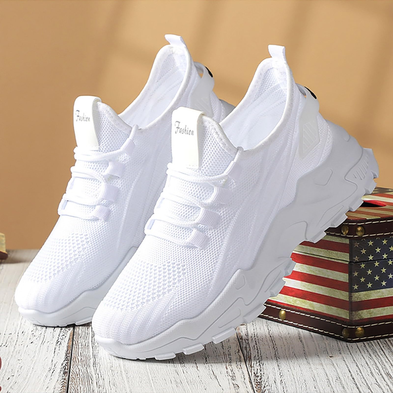 Scarpe per Camminare Donna Eleganti Traspiranti Sneakers Platform Donna | Scarpe Ginnastica in Pelle Sintetica per Passeggiata Invernale Calzature Fitness Concezione Ergonomica Suola Spessa