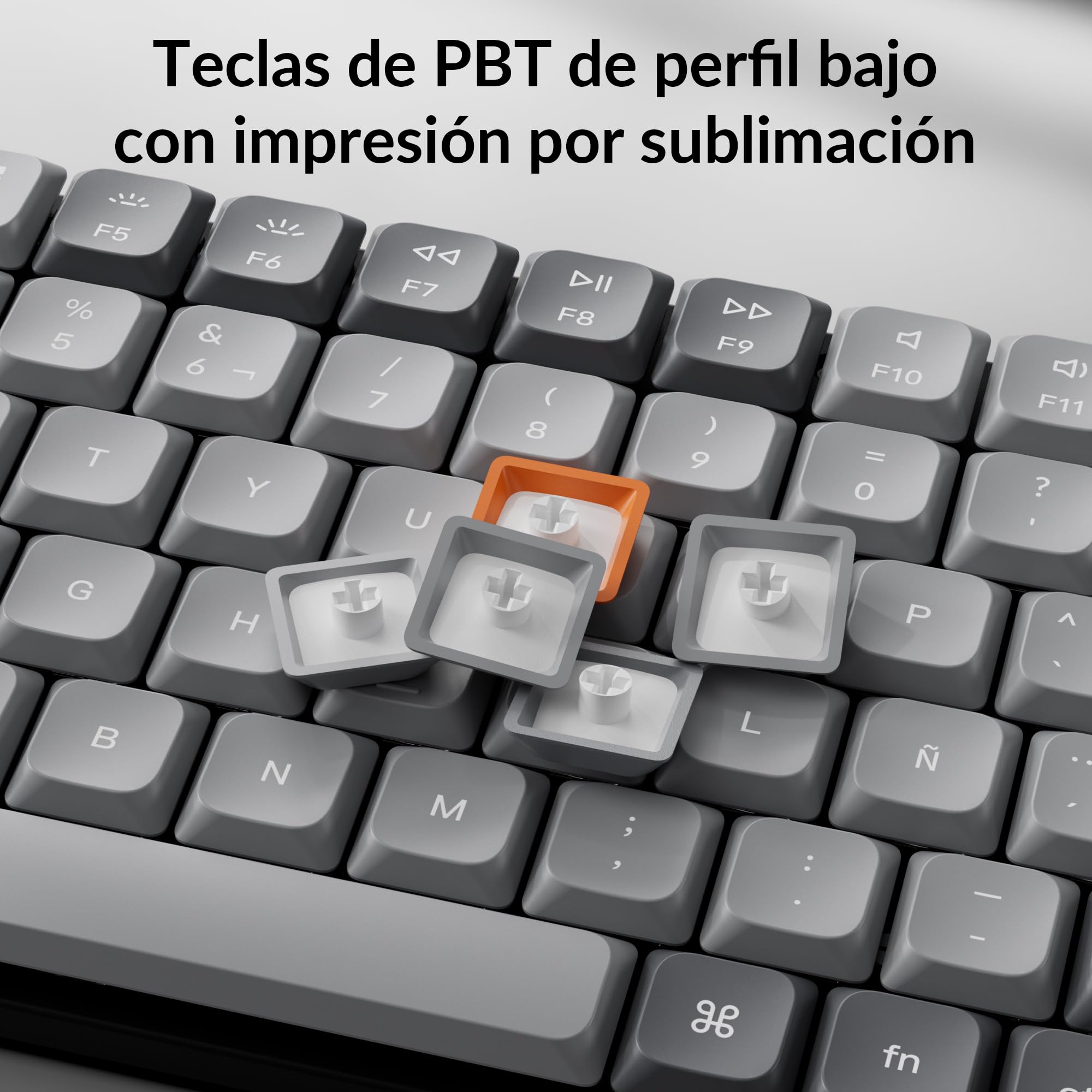 Keychron K3 MAX Teclado Gaming Inalámbrico Ultrafino, ISO-ES, Switch Marrón | 2,4 GHz/BT 5.1/USB-C, Programación con QMK/Launcher, Teclas LSA de Perfil Bajo en PBT, Teclado Español para Mac, Win y Linux