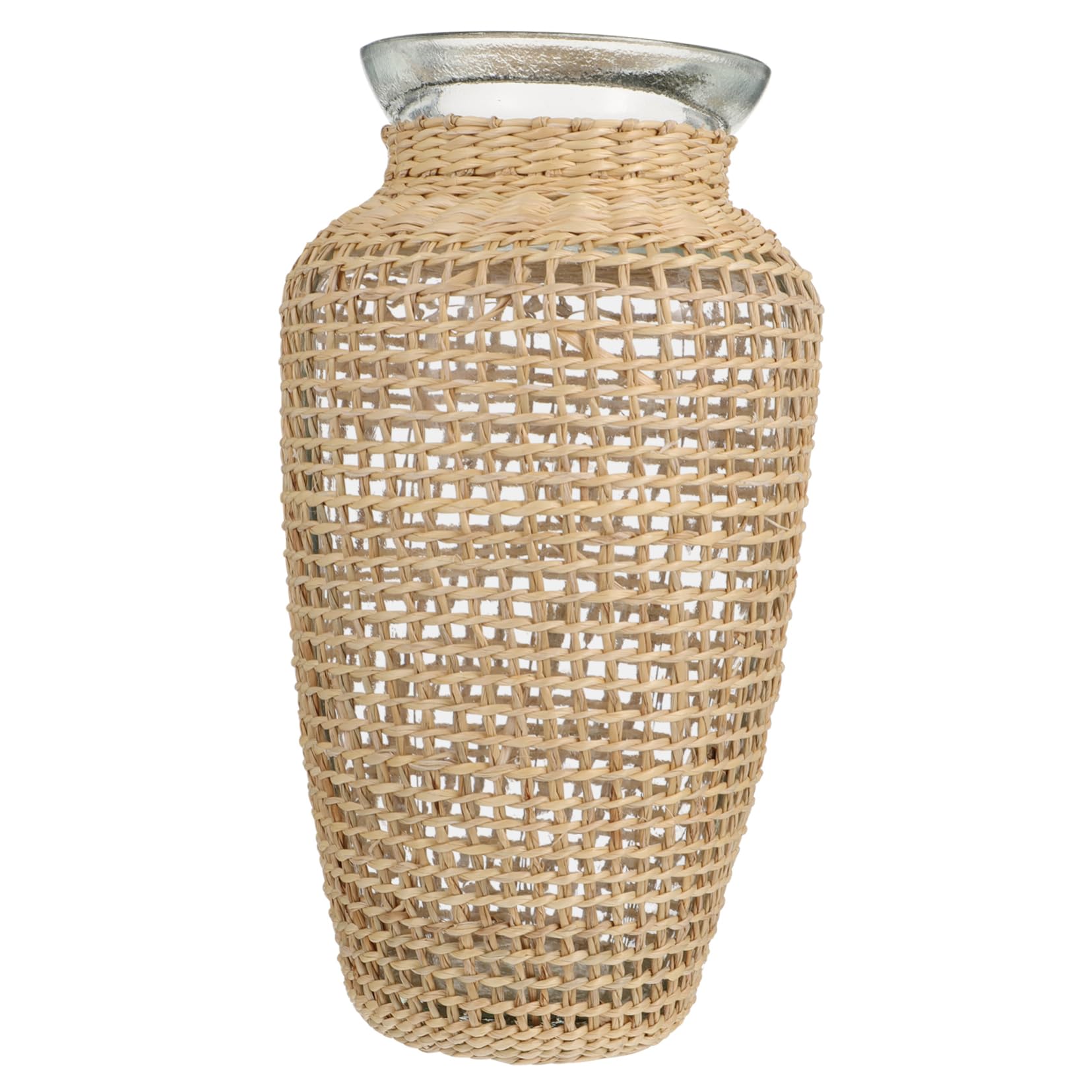 Vase en verre fleurs séchées pour décoration de bureau sans entretien