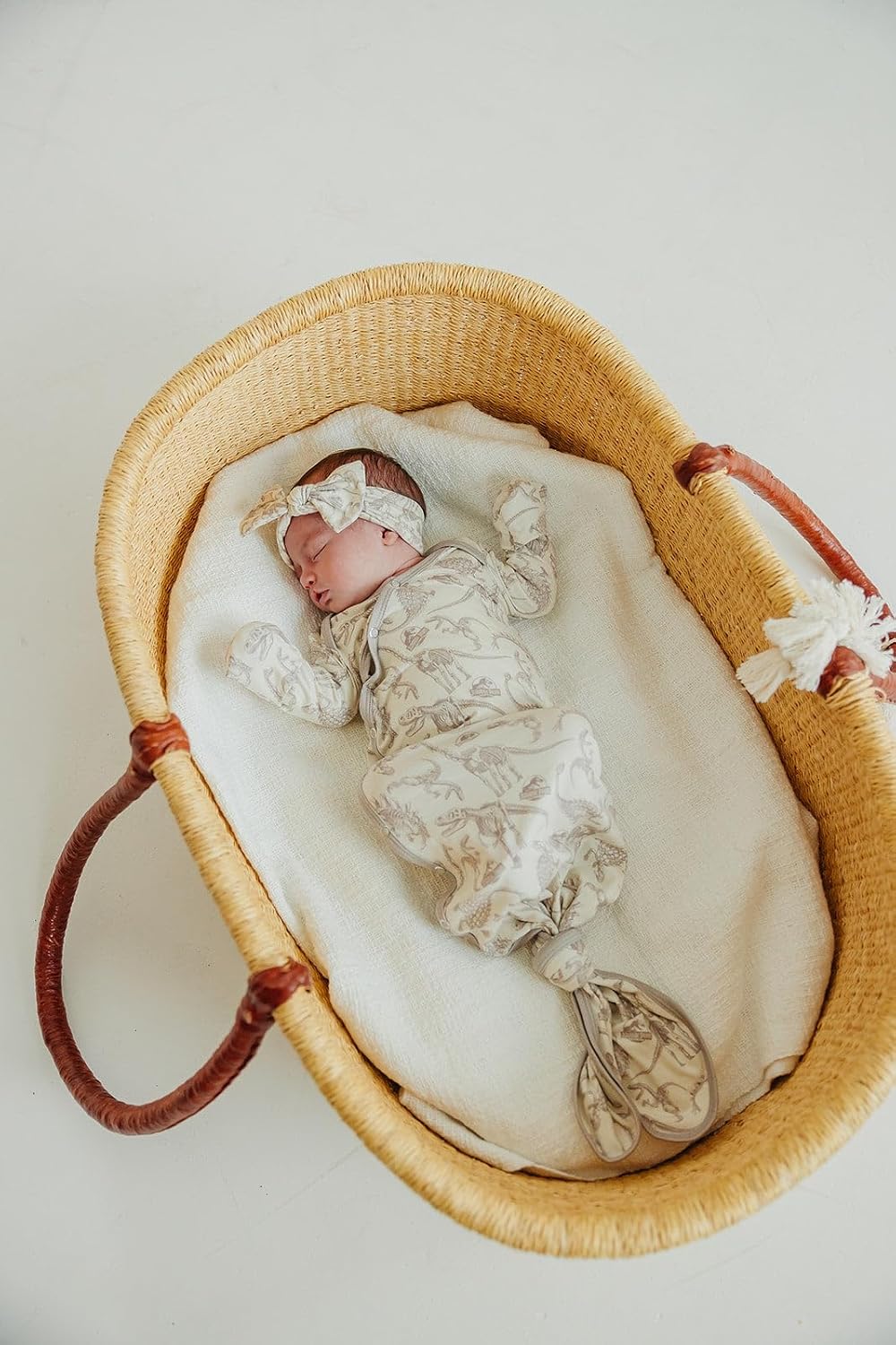 Copper Pearl Newborn Knotted Gown Jurassic Park Fossils
