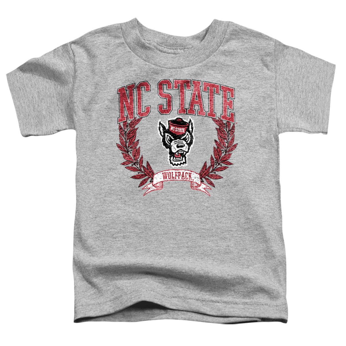 LOGOVISION North Carolina State University Laurels Dark Kids T Shirt (2) for Toddler Boys and Girls, Athletic Heather