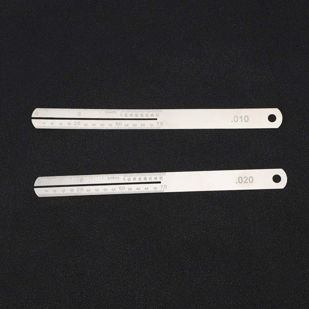2Pcs Fingerboard Fret Protector Fret Chip Stopper Stainless Steel Fretboard Guard Repair Tool Polish Guitar Fret File Guards Protector with Scale for Guitar Bass
