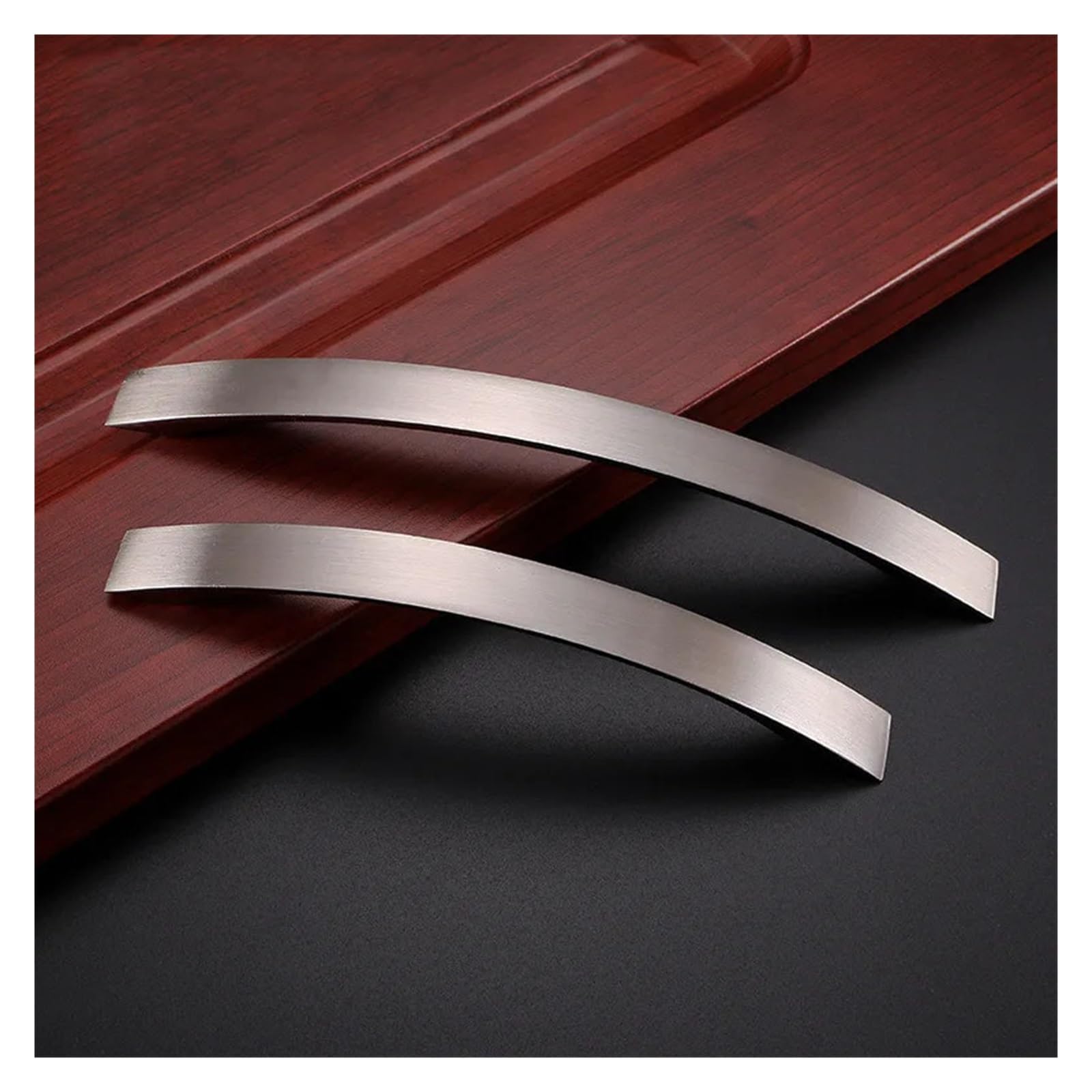 Maniglie Cucina Armadietti 20 pezzi Maniglia for mobili in alluminio, argento spazzolato, maniglie for ante di cucine e armadietti(96mm)