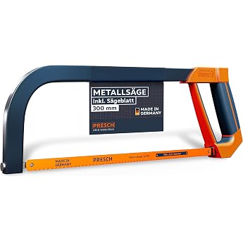 Presch Hacksaw 300 mm   Includes Bi Metal Saw Blade for Precise Cutting Performance   90  Saw Blade Rotation for Horizontal and Vertical Cuts   Ergonomic Handle with Clamping Wrench