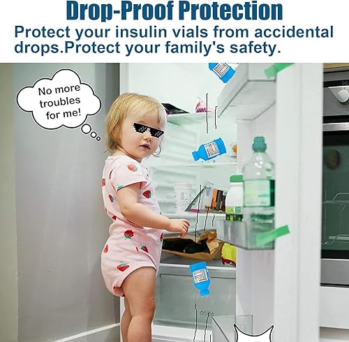 Miniatura 4 de Paquete de 3 fundas protectoras de botella de insulina para diabéticos, funda protectora de silicona para proteger el frasco de insulina de la