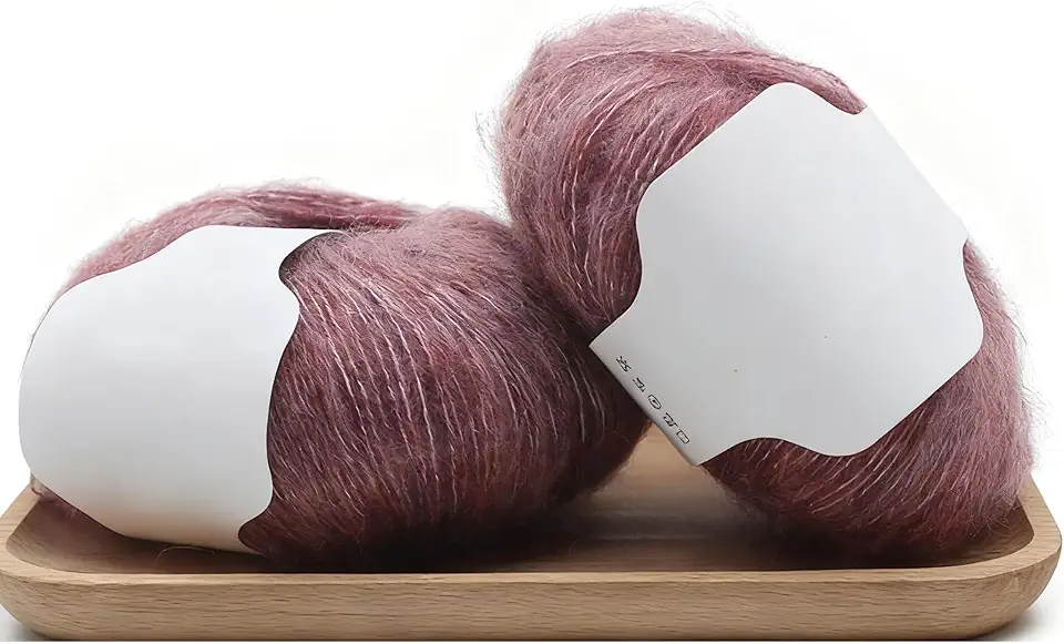 1 rolo de fio de mohair 25 g angorá pequeno fio de lã longo para tecer cachecóis, xales, suéteres, chapéus, sapatos e artesanato