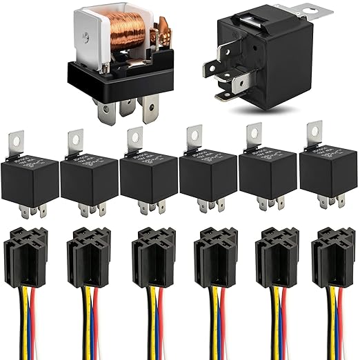 Automotive Relay Harness Set ELEFOCUS 5 Pin 12V 30/40 AMP SPDT with