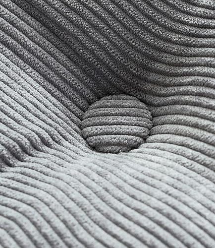 Miniatura 2 de Juego de 2 cojines cuadrados de 18 x 18 pulgadas para asiento de patio, tela de pana superior, puf cuadrado copetudo, comodidad y suavidad, funda de