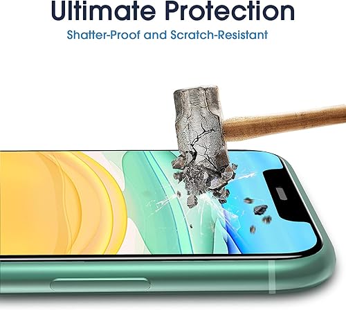 Vista 45 de amFilm Paquete de 2 protectores de pantalla de vidrio OneTouch para iPhone 11 Pro Max (6.5 pulgadas) con kit de fácil instalación