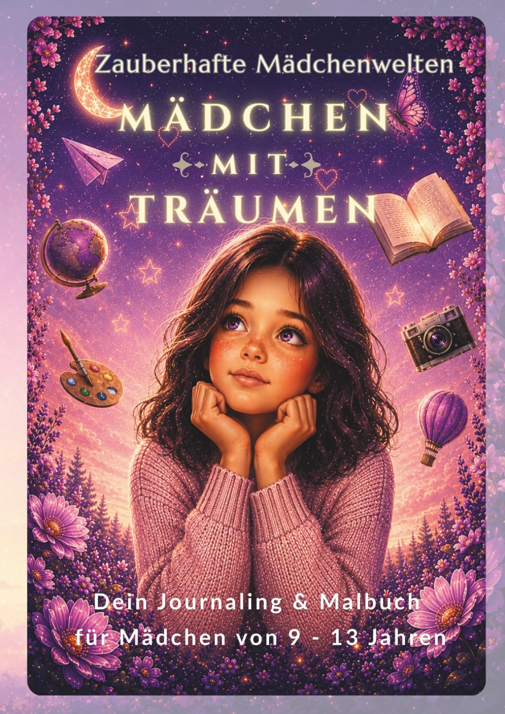 Zauberhafte Mädchenwelten: Mädchen mit Träumen: Dein Journaling- & Malbuch: Kreative Affirmationen, Mutmacher-Sprüche & Ausmalbilder für Mädchen von 9-13 Jahren