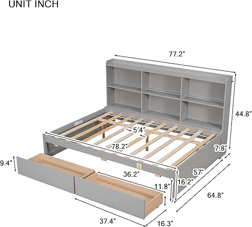 Miniatura 2 de ODC Cama individual Montessori cama individual con rieles y techo ventana marco de cama de madera maciza para niños adolescentes niñas y niños