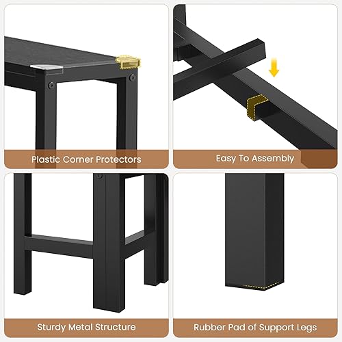 Miniatura 9 de Hasuit Sofá cama matrimonial con estantería de almacenamiento y cajones, marco de cama para dormitorio de niños, unidad de tamaño matrimonial con