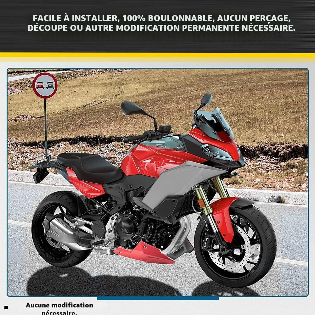 Moto Carénage Bellypan Moteur Garde Châssis Pare-Chocs Protection Couverture Panneau Inférieur Spoiler Capot Carénage Corps Cadre Kit pour F900R F900XR F 900 R XR 2020-2023 (Le Noir)