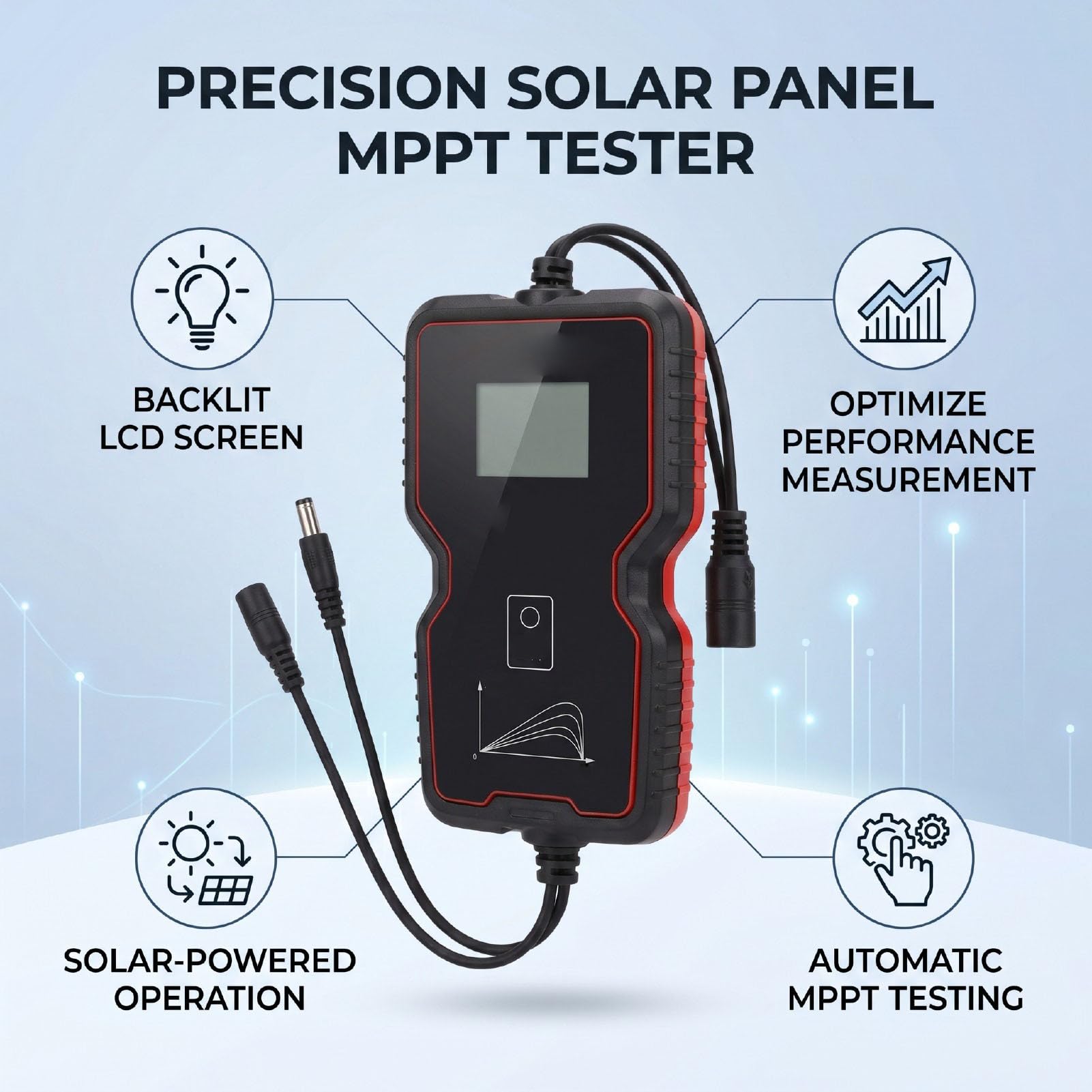 Fafeicy Tester per Pannelli Solari MPPT Multimetro Fotovoltaico da 10000 W