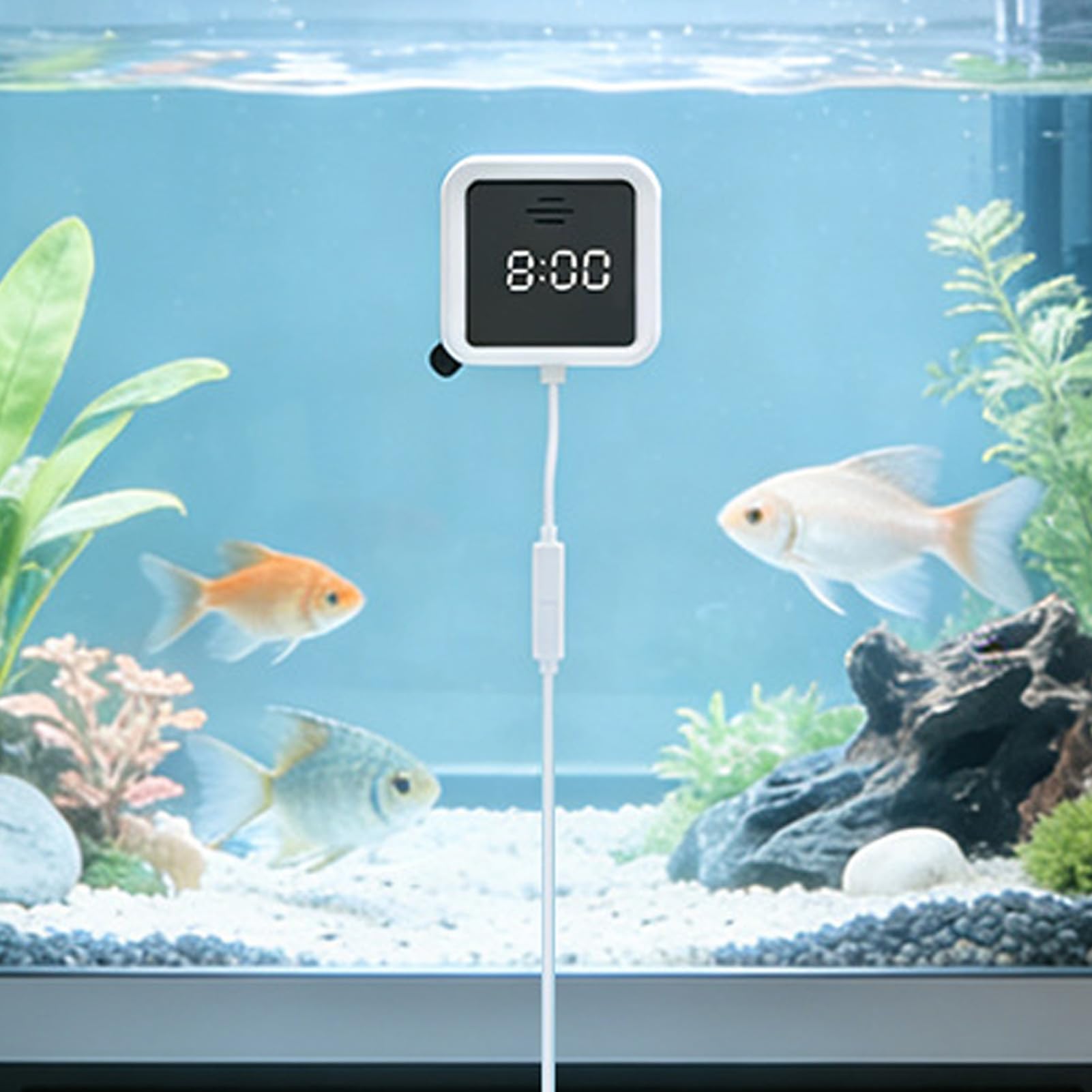 VBESTLIFE Kamera Okienna 3 MP 2K, Bez Wiertarki, Dwuzakresowe Wi-Fi (WHITE) | Kamera Bezpieczeństwa, Inteligentna Detekcja, Alarm w Czasie Rzeczywistym, z Wyświetlaczem Czasu, do Domowego Akwarium dla