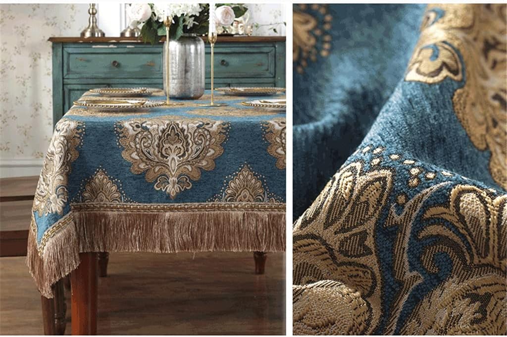 Thickened Table Cloth Chenille Nordic Cloth Round Table Cloth Multi-Purpose Cover Towel(D,180cm in Diameter)