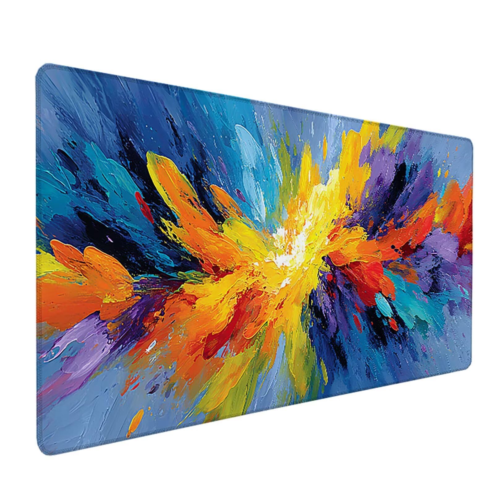 Tappetino Mouse XXL Graffiti, Arte Gaming Tappetino Scrivania 1200x600x3mm, Mousepad Grande con Base in Gomma Antiscivolo, Sottomano Scrivania con Bordi Cuciti, Ufficio Accessori Gaming, per PC G-2576