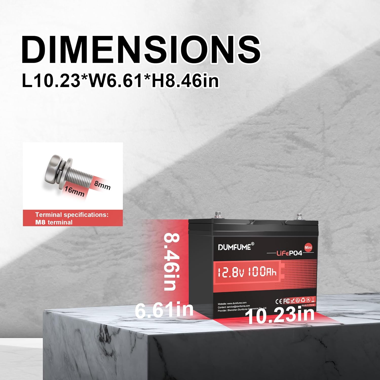 2 Pack 12V 100Ah Mini LiFePO4 Lithium Battery, Built-in 100A BMS,1280Wh, Up to 6000+ Cycles 10-Year Lifespan 100Ah Mini LiFePO4 Battery Perfect for RV, Solar, Marine and Home Energy Storage