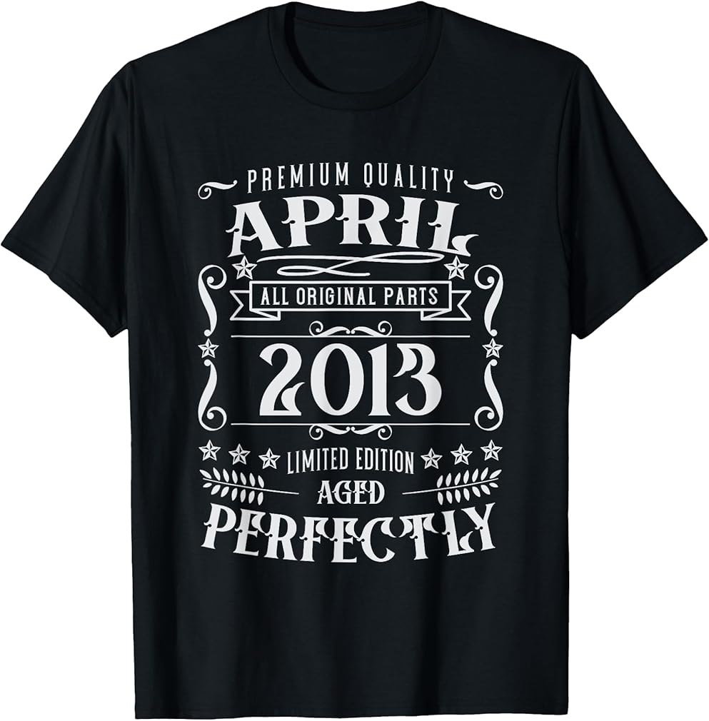 12th Birthday Legends Were Born In April 2013 T-Shirt