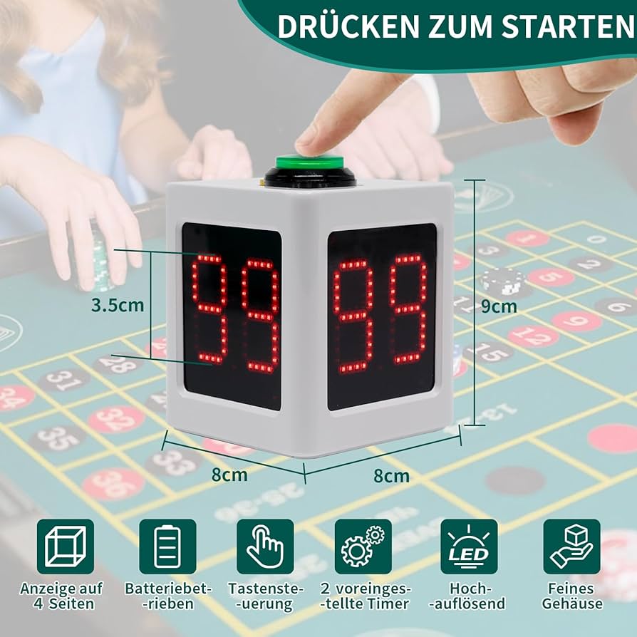 ポーカー用　ショットクロックタイマー Amazon.co.jp: ポーカーショットクロック、ポーカー用秒カウントダウン