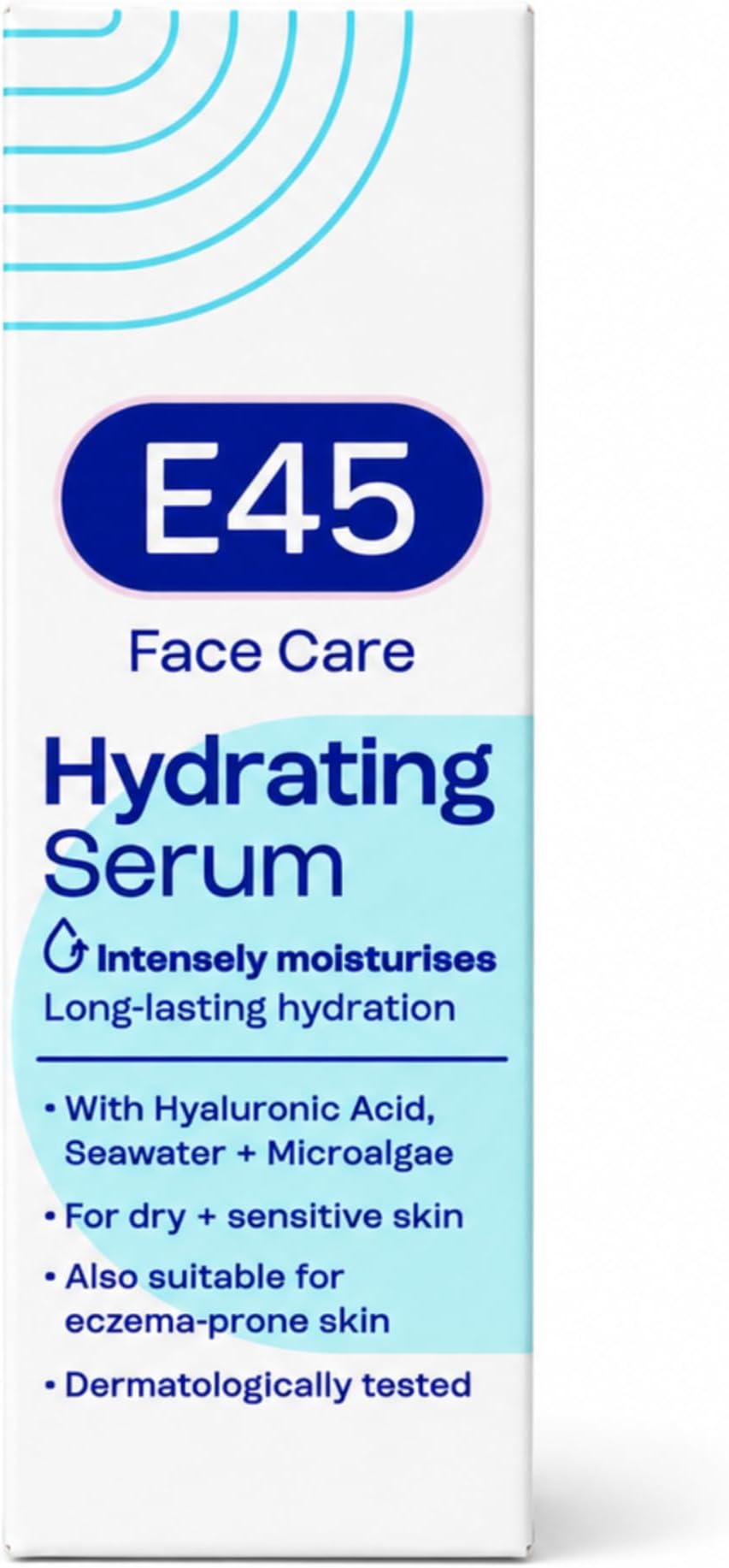 E45 Face Hydrating Serum - Instant 48-Hour Hyaluronic Acid Formula for Dry, Sensitive & Eczema Prone Skin - Rehydrating & Reinvigorating Serum โ Perfume Free - Dermatologically Tested - 30ml | Instant 48-hour hydration with hyaluronic acid - Perfume free and dermatologically tested
