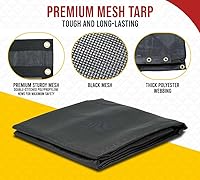 Vista 2 de Mytee Products Cubierta de lona de malla revestida de vinilo para camión volquete de 5 pies 6 pulgadas x 14 pies con bolsillo doble de 5 pulgadas