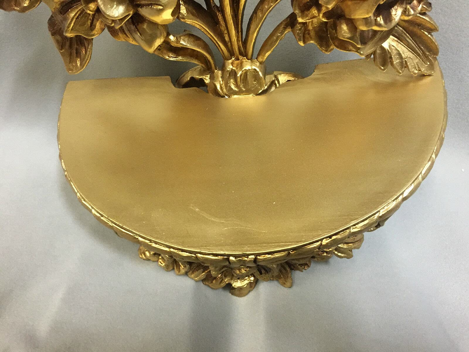 artissimo Console murale/console de miroir/étagère murale 35 cm x 27 cm x 11 cm Étagère Banc de fleurs Doré