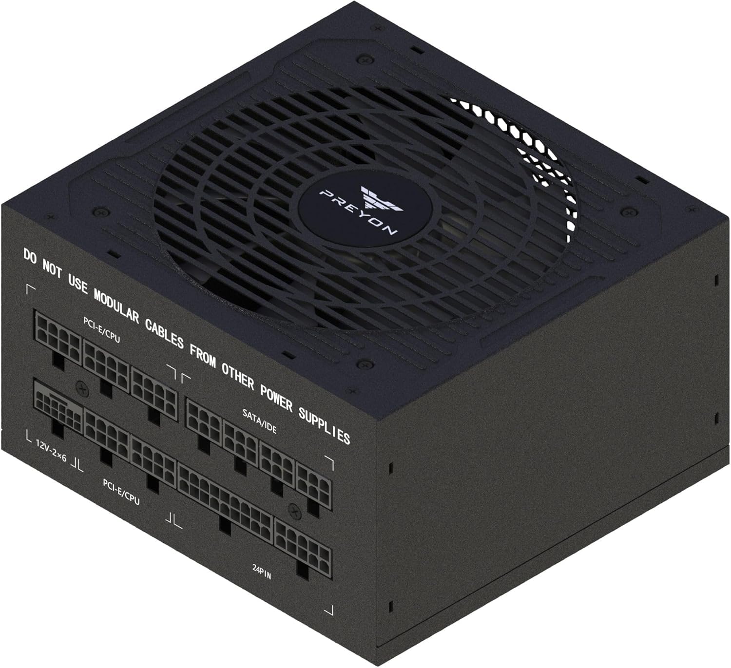 PREYON Eagle Power Gaming 750 – 1000 W Fuente de alimentación 80+ Oro – Modular, silenciosa, compacta, para Jugadores y creativos, 600 W GPU, condensadores japoneses, Alta eficiencia, diseño Premium
