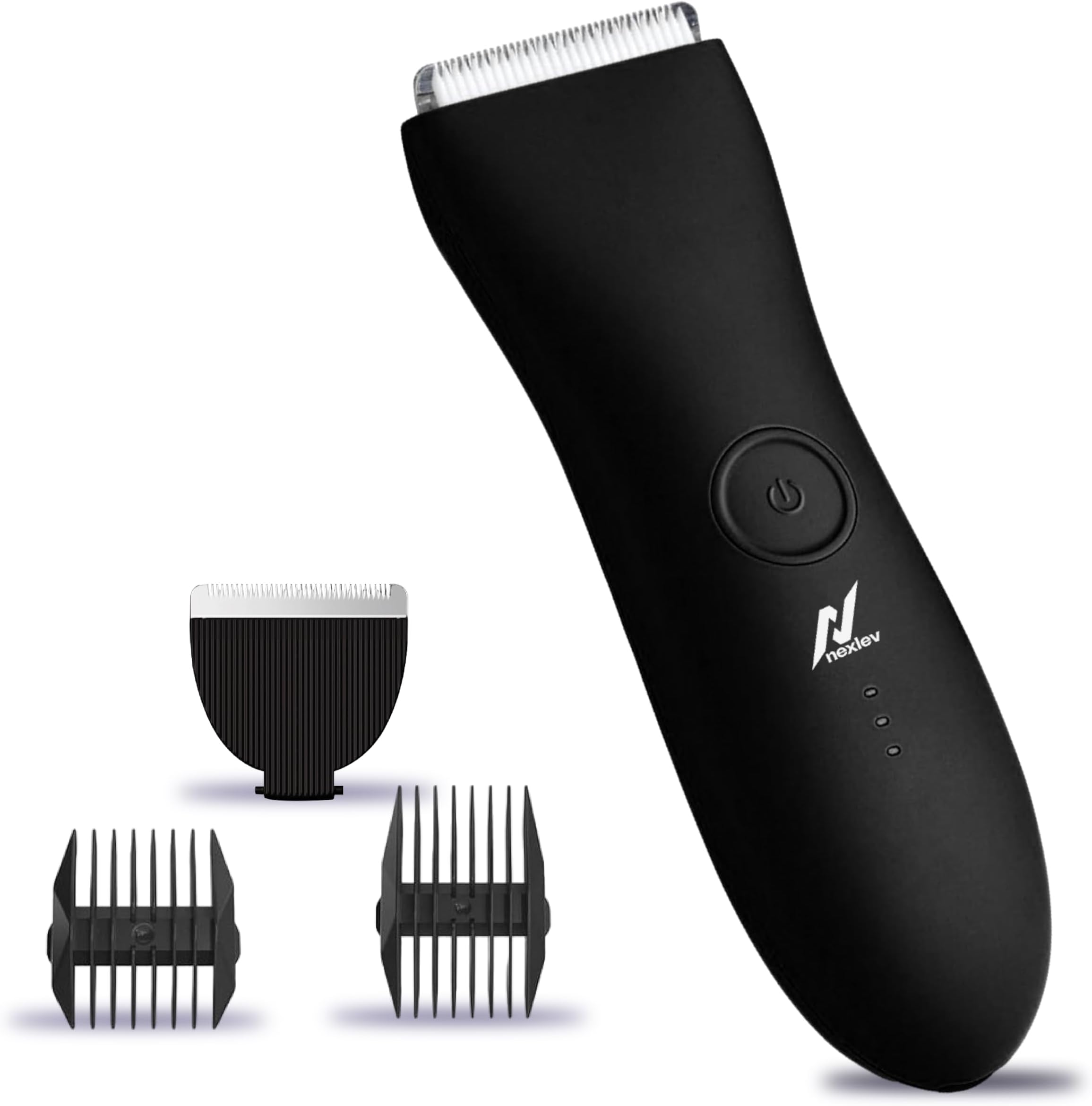 NexLev All in One Body Trimmer for Men | Suitable for Beard, Body, Balls, Pubic Hair, Private Parts | 90 Min Runtime |Type C | IPX 7 Waterproof | No Nicks No Cuts | 2 Safety Combs| Extra Blade | TM-02