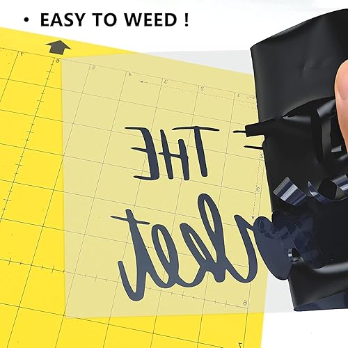 Miniatura 4 de Vinilo HTV para planchar de 12 pulgadas por 12 pies, rollo de vinilo HTV de transferencia de calor para rollos de vinilo HTV para todas las máquinas