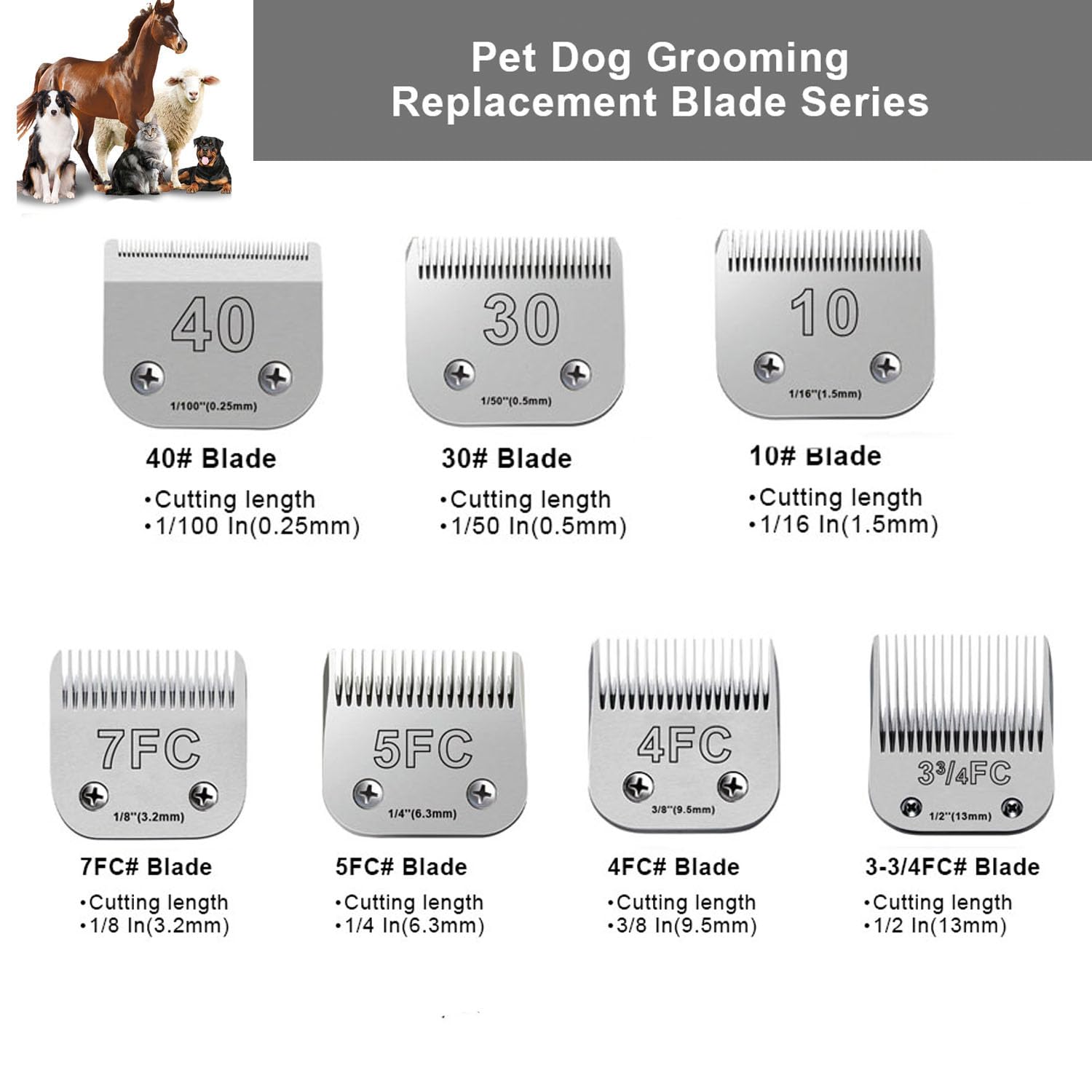 7fc Dog Clipper Blades Andis Andis Clipper Blades 7FC/5FC/4FC/#10