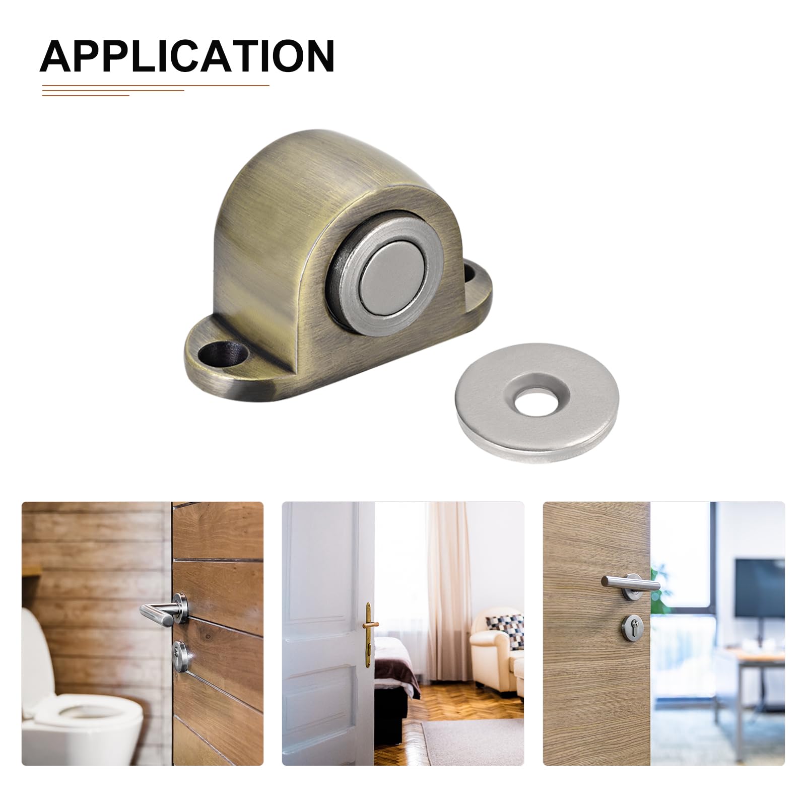 DTGN 53x33mm(LxW) Magnet Door Stopper, 1 Pack, Good for Home Office Bedroom Door Stop - Image 4