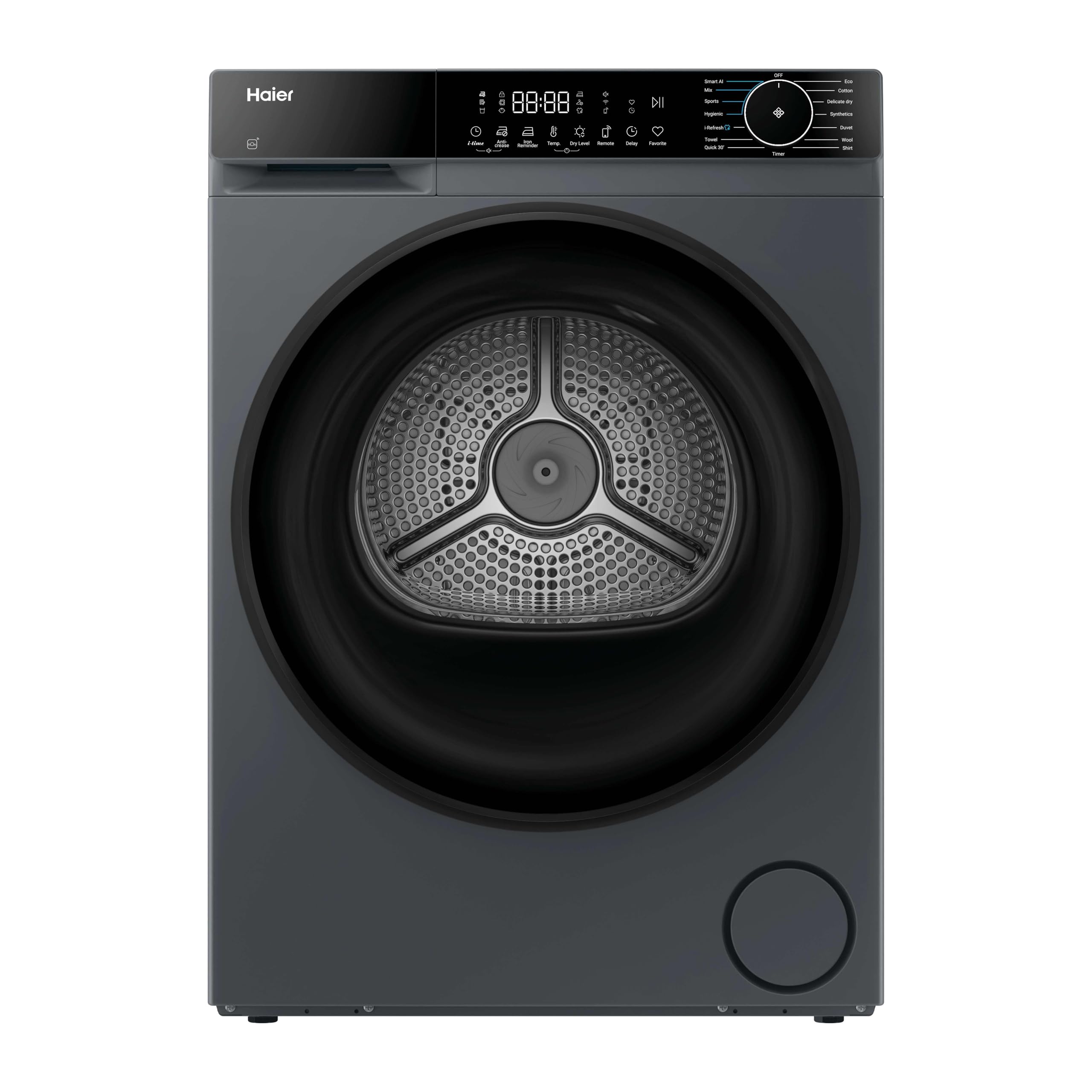 Haier 8 Kg Heat Pump Tumble Dryer - Graphite - A++ Rated