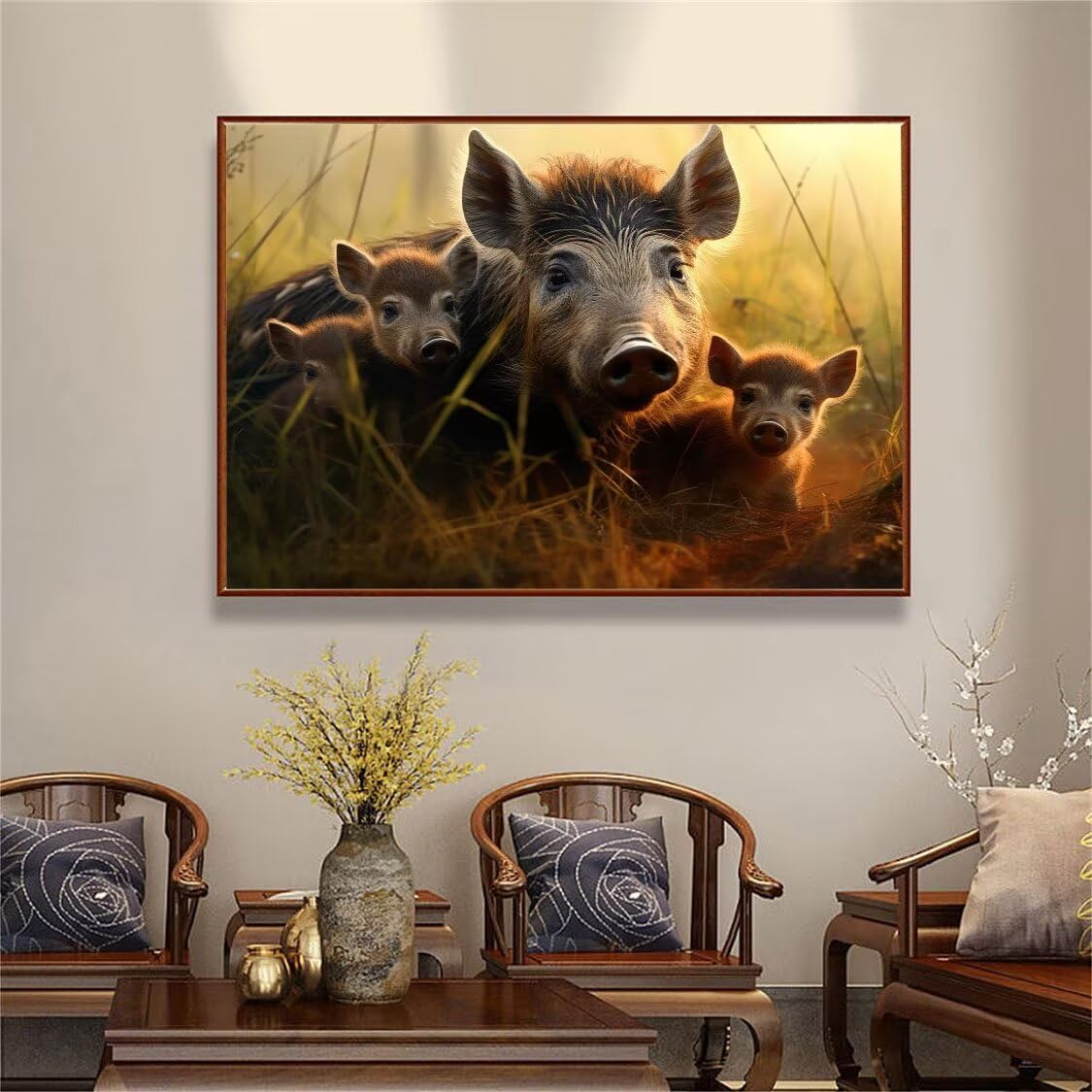 DIY Malarstwo diamentowe 5D, sztuka diamentowa, zestawy dzików dla dorosłych, sztuka ze strasu, płótno, haft, artykuły rzemieślnicze, dla dzieci i dorosłych, idealna dekoracja ścienna do domu,