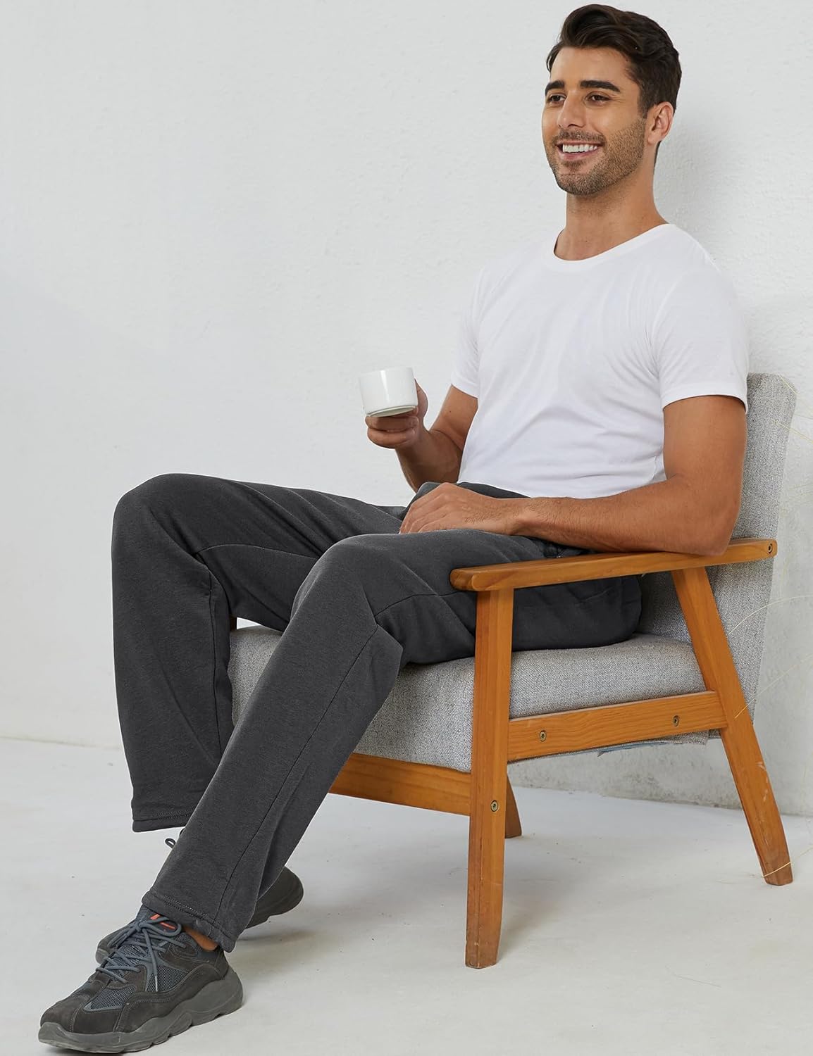 Gihuo Men's Winter Warm Fleece Pants Sherpa Fleece Lined Jogger Pants Sweatpants - Image 6