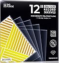 Big Fudge Vinyl Record Sleeves 50 x 12 LP - Durable & Wrinkle-Free Vinyl Outer Sleeves - Crystal Clear High-Density Polypropylene - 3 mil Thick, 12.75” x 12.75” - Fits Most Gatefolds, Double LPs