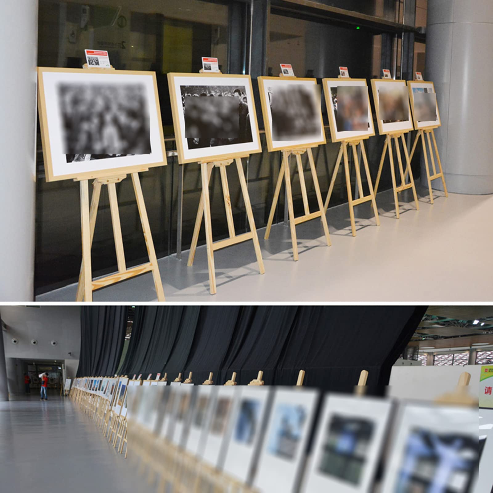 Malstaffelei, tragbare, verstellbare Atelierstaffelei mit A-Rahmen, bodenstehendes Staffelei-Stativ für Displays, Ausstellungen, Zeichnen (A 150CM)