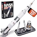 NASA Apollo Saturn V 3D Puzzles for Adults Kids Space Toys for Boys 5-8 Rocket Ship, Puzzles for Kids Ages 8-14 Space Exploration Puzzle Model Kit, 136 Pieces forTeens